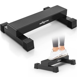 Upgraded Calf Raise Bar for Home Gym Workouts, Standing Calf Raise Machine for Calf Stretching, Squating, Foot Stretching, Anti-Slip Solid Calf Block, Ankle Calf Stretcher. (Black)