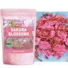 Edible Salted Sakura Blossoms, Premium Pickled Sakura Cherry Blossoms, 3.5oz(100g)