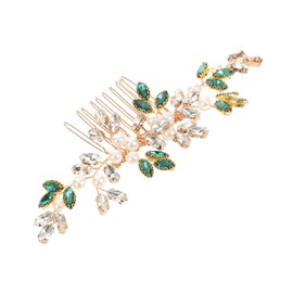 Outanaya Rhinestone Wedding Hair Comb Bridal Accessory with Rhinestones for Elegant Hairstyles Lightweight Side Comb for Comfortable Wear at Weddings and Special Events