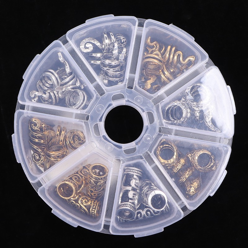 Viking Beard Hair Beads DIY Decorative Hair Braiding Beads for