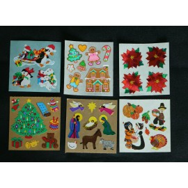 Sandylion Vintage Holiday Sandylion Stickers Christmas Thanksgiving Rare Original - #1 - Penguins & Polar Bears