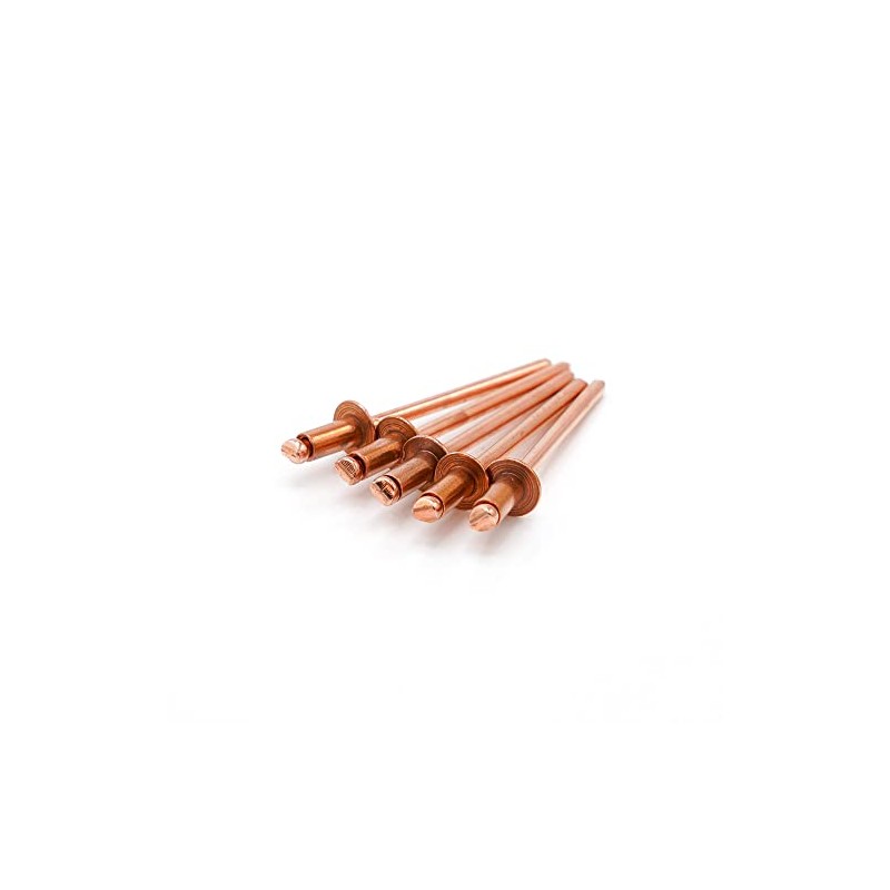 Copper Pop Rivets 4-4 (1/8"Diameter x 1/4" Grip) Steel Mandrel