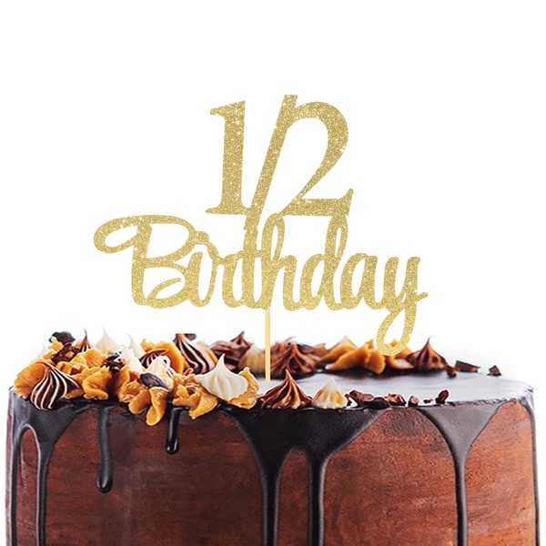 Decoración para tarta de cumpleaños de 1/2 – Decoración para tartas de 6 meses, decoración para tartas de cumpleaños de niño/niña, accesorio para fotografía, decoración brillante para tartas, medio cumpleaños