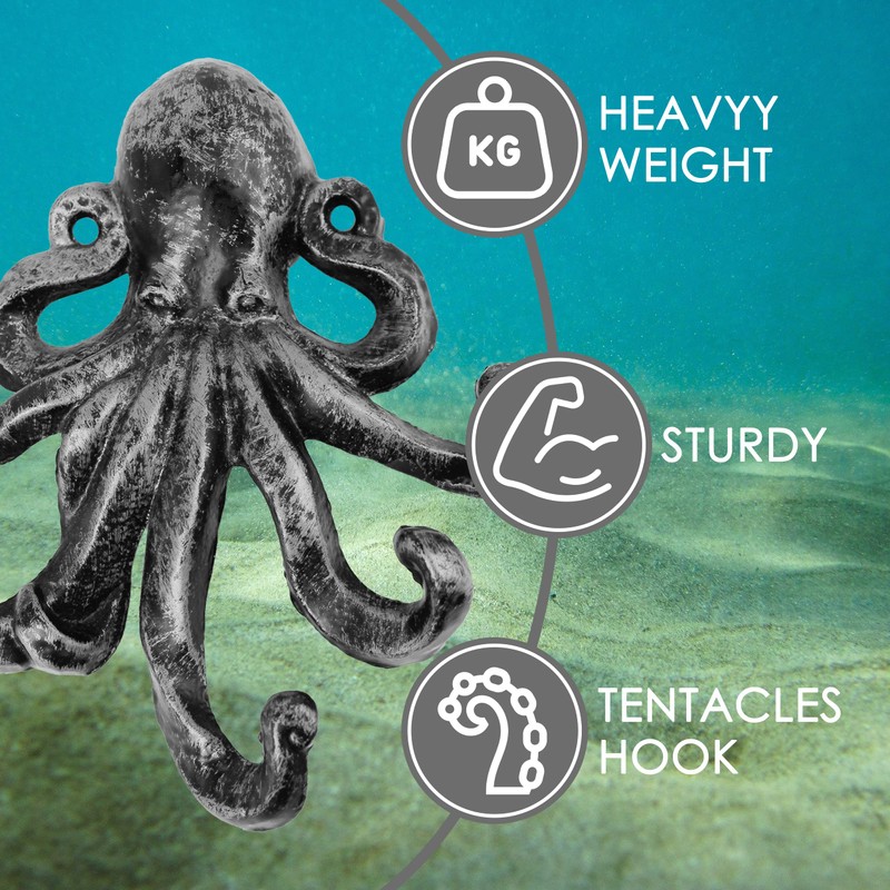 JJ PRIME - Octopus Key Holder for Wall | Animal