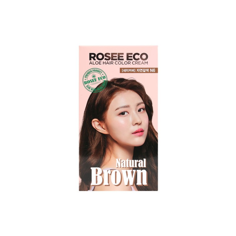 Rosé Eco Aloe Hair Color Cream N6 Natural Brown /