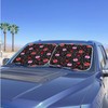 HUISEFOR Ladybug Print Car Windshield Sunshade for Women Foldable Car