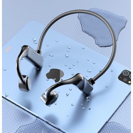 Bone Conduction Wireles Earphones Headset Sport Bluetooth Headphones Waterproof Intelligent Noise Reduction, IPX5, HiFi-Sound, Comfortable Wear, for Running, Walking, Workout Black