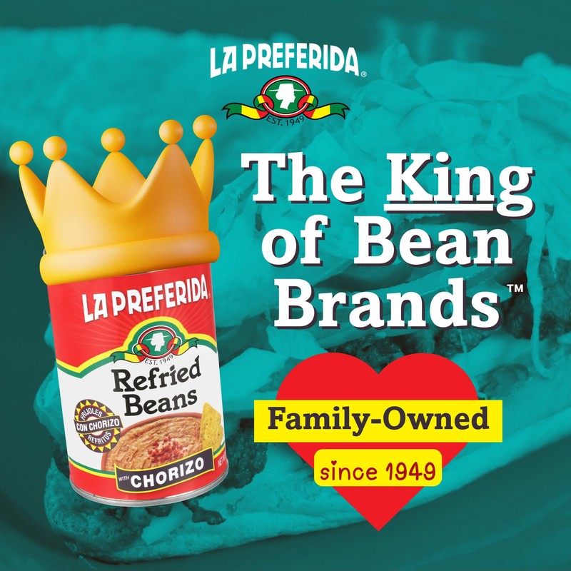 La Preferida Chorizo Refried Beans Heat & Serve for an