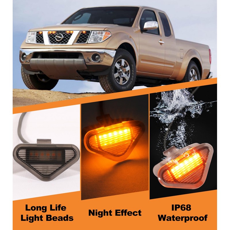 Grill Lights for Nissan Frontier Pathfinder 2005 2006 2007 2008