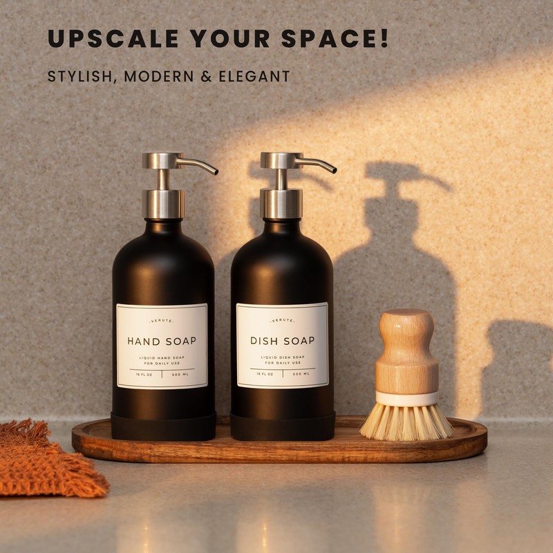 Hand and Dish Soap Dispenser for Kitchen and Bathroom, Set