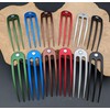 JWL (2) Anodized Aluminum Matte Finished 3 Prong Hair Fork