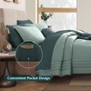 Monbix Queen Comforter Set - 7 Pieces Sage Green Bed