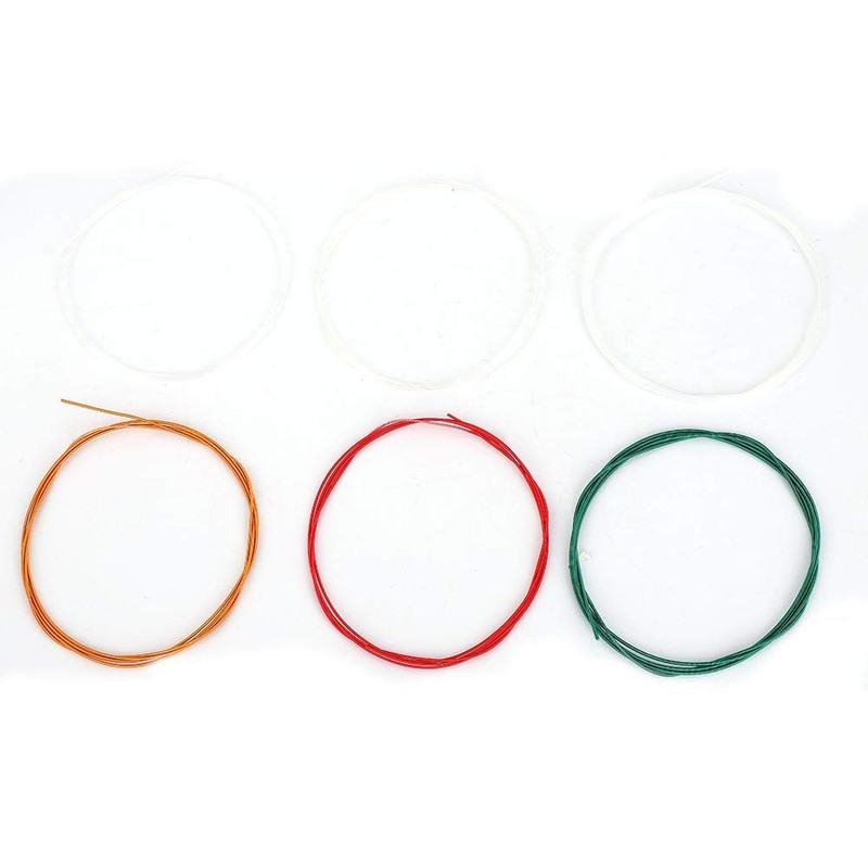 Pack of 6 Metal Guitar Strings, Nylon Guitar Strings, Acoustic