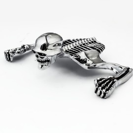 Eagle Lights SKULLRIDER Headlight and Fender Skull Figurehead for HD and Indian Motorcycles (Large)