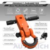 AUTMATCH Shackle Hitch Receiver 2 Inch - 3/4" D Ring