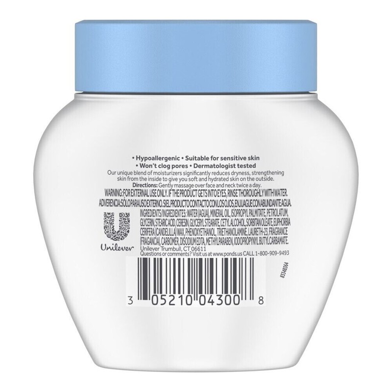 Pond's Dry Skin Cream Facial Moisturizer Rich Hydration For Day