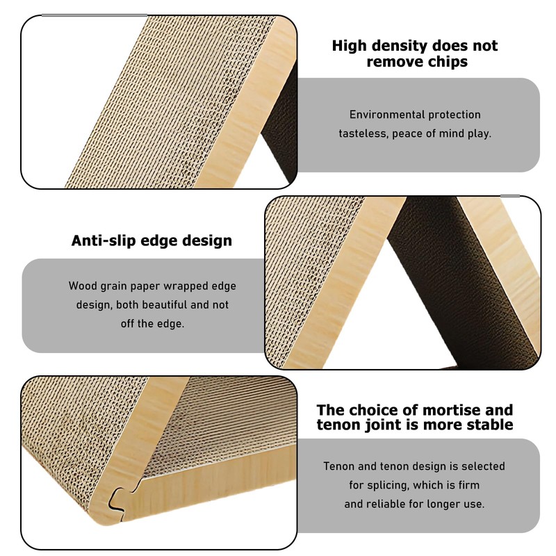 PRITOK Triangular Scratching Board for Cats: 3 Cat Scratching Board