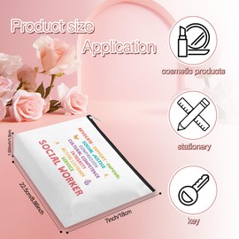 Social Worker Makeup Bags,Social Worker Gifts,Social Worker Appreciation Gifts,Thank You Gift for Women,Christmas Presents Cosmetic Bags