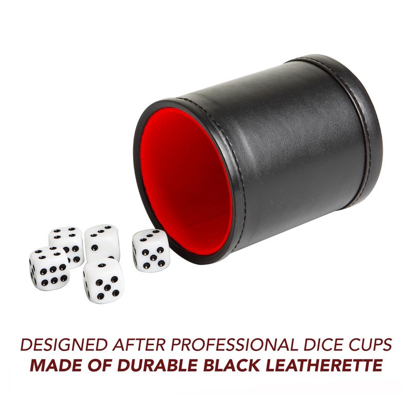 Hathaway Modifier Dice Cup with 5 Dice, Black, 16mm