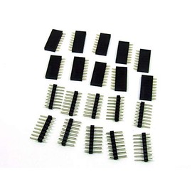 POPESQ® #A1995 Socket Header and Pin Header Kit 2.54 mm 8-Pin Straight Pack of 10