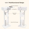 Wealone 4-in-1 White Toilet Paper Holder Stand with Storage Shelf