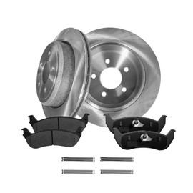 PM Auto Set of 6 Rear 295mm Brake Disc Rotors-Ceramic Brake Pad Kit Replacement For 2003-2011 Mercury Grand Marquis