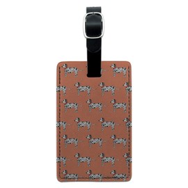 Dalmatian Dogs Fun Pattern Rectangle Leather Luggage Card Carry-On ID Tag