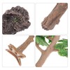 1 Set Sand Table Jungle Miniature Statue Stone Mini Tree