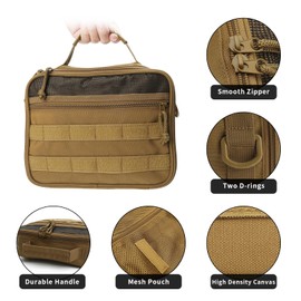 SMONT Toiletry Bag Hanging Toiletry Bag Mens Travel Toiletry Bag Toiletry Bag for Men Military Toiletry Bag Shaving Bag Travel Toiletry Bag for Men Tactical Toiletry Bag Small Toiletry Bag Brown