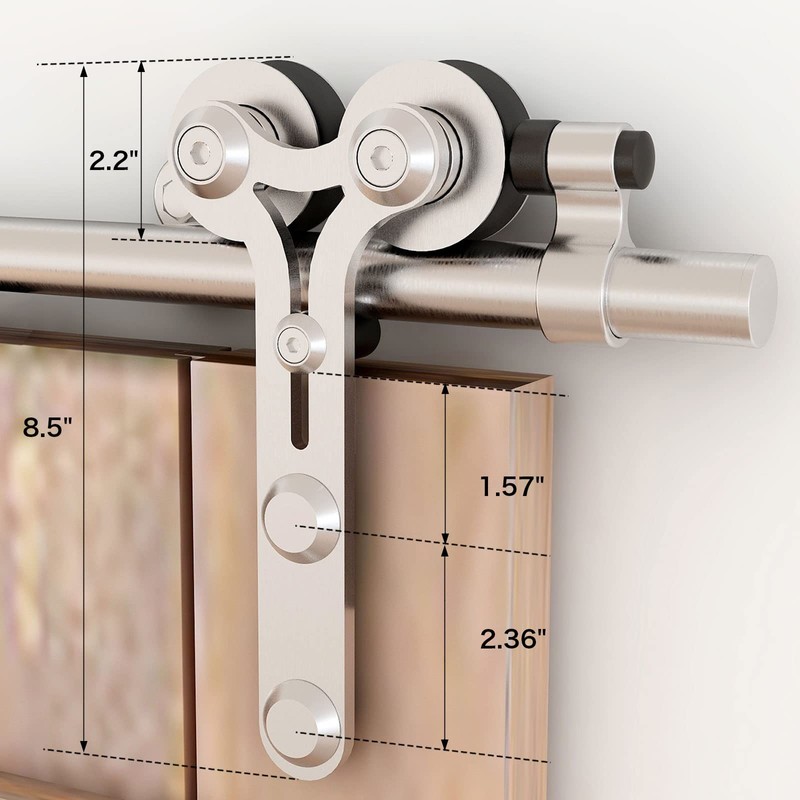 TSMST 6FT Sliding Barn Door Hardware Kit, Stainless Steel Heavy