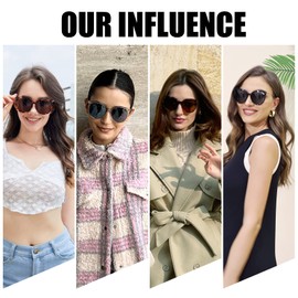 DUCO Retro Sunglasses Women Polarized Round Sun Glasses Vintage UV400 Protection Acetate Frame DC2340