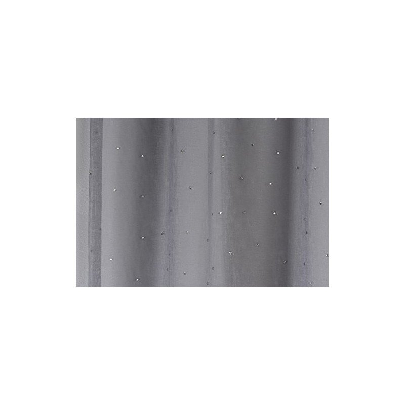 Tyrone Textiles Ltd Jewel Grey Diamante Voile Panel (Drop -