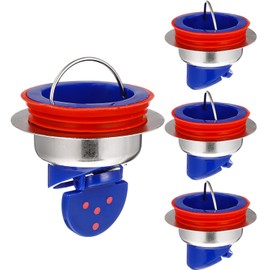 SOLUSTRE 4pcs Floor Drain Odor Proof Core Drain Guard Sewer Backflow Preventer Backwater Valve Insect Proof Drainage and Backflow Automatic Closing to Odor, Random Style