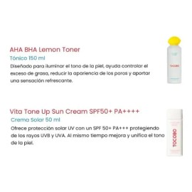 Kit Tocobo 2 Pzs Radiance Toner Y Crema Solar  Cosmetiquera                                                                                           