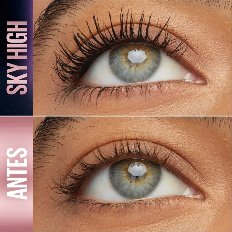 3 Pcs Máscara De Pestañas Maybelline Sky High Lash