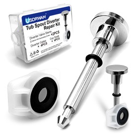 Usdrwam 2 Set Tub Spout Diverter Repair Kit, Includes Bathtub Spout with Diverter Valve Stems Cup Seals and Gates, Shower Bathtub Leaky Faucet Repair Replacement Parts for 101017 101237 (Plating)
