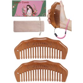 Moreinday 2 Pack Labor Comb with Wrist Strap, Birthing Comb for Labor
