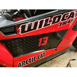 Mx & ATV Number Plate Decals | Set of 3 Decals With Your Custom Number & Color Choice | Sliced Font Style 6s