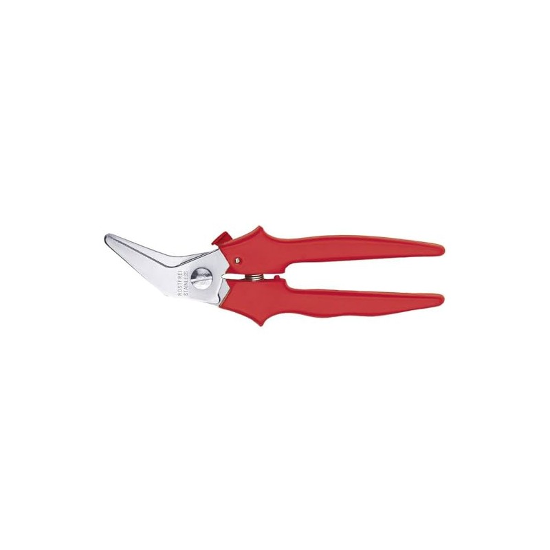 Bessey D48A Angled Combi-Scissors, Red/Grey