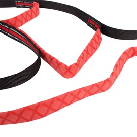 Boat Rope Ladder 5 Step Nylon Foldable Assist Boarding Outdoor Climbing Rope Ladder for Inflatable Boat Pontoon Boat Sailboat Kayak Motorboat Red