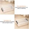 BTSKY Set of 4 Large Capacity Stackable Clear Pencil Case