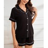 SHEKINI Women Pyjamas Set Short Sleeves Button Down PJ Set