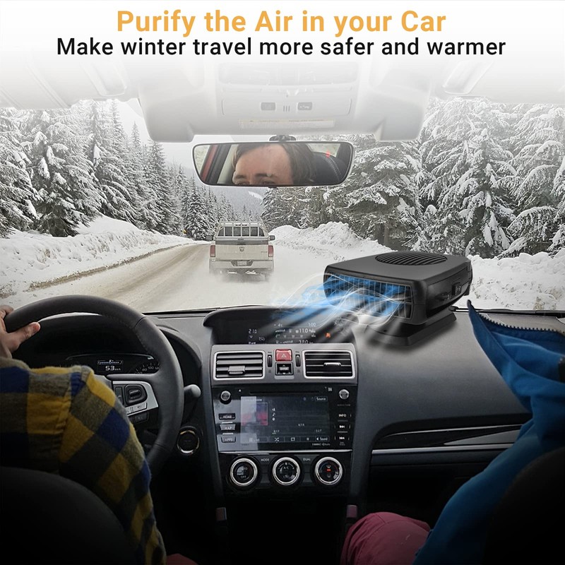 Car Heater,12V 200W Portable Windshield Defroster Demister with Heating/Cooling Fan