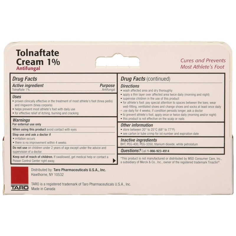 Taro Tolnaftate 1% Cream - 1 oz, Pack of 3