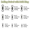 300Pcs/Box Small Size Fishing Rolling Swivel with Solid Ring Fishing