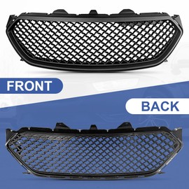 UnayKolb Front Bumper Grille Matte Black Grill Assembly Fits 2013-2019 Ford Taurus Fits 2013 2014 2015 2016 2017 2018 2019 Ford Taurus