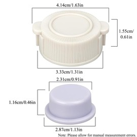 TopHomer 2 Sets Pool Drain Plug Cap Compatible with Intex Exhaust Valve, Drain Valve Plug Cap Replacement Part 10043 10044, Suit for Small InflatablePools and Air Mattresses