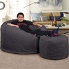 ULTIMATE SACK 4ft Bean Bag Chair & Footstool, Oversize Bean