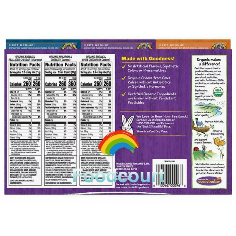 Annie's Organic Homegrown Macaroni & Cheese Variety Pack 12 ct