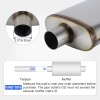 Customized Exhaust High Flow Silencer Auto Part Stainless Steel Universal